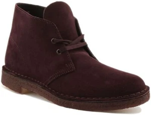 Clarks Originals Bota del Desierto Gamuza Dos Ojales Chukka En Borgoña Para Hombre Reino Unido 6 - 12