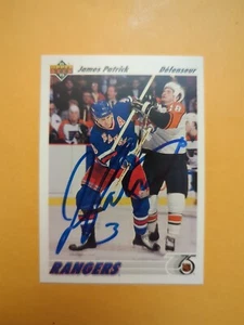 James Patrick Signed New York Rangers Card - Picture 1 of 2
