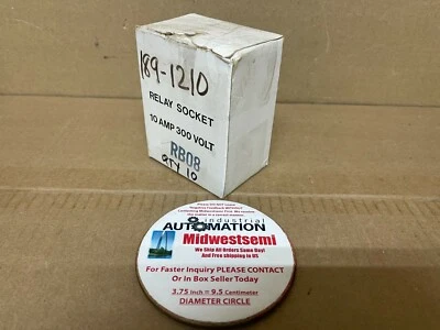 BOX OF 10 NEW CUSTOM CONNECTOR RB08 RELAY SOCKET 10AMP 300VOLT SHIPSSAME BUSDAY - Image 1 of 4