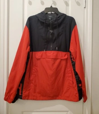 Chaqueta cortavientos Forever 21 "Sport" para hombre roja/negra talla XL Foto 1 de 4