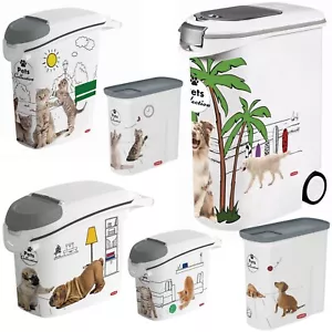 Dispensador de caja de almacenamiento de alimentos para perros gatos 2L 6 kg 12 kg 10 kg 20 kg basura mascotas sede - Imagen 1 de 27