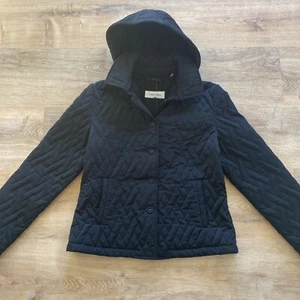 Calvin Klein wattierte Steppjacke Mantel schwarz mit Kapuze Größe M - Bild 1 von 3