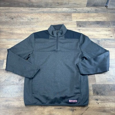 Vineyard Vines Para Hombre XS Performance Polar Oveja Sudadera 1/4 Cremallera Gris Negro Foto 1 de 4