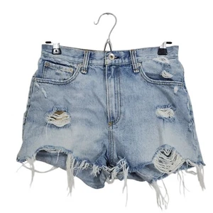 Rag & Bone Maya High Rise Jean Shorts Distressed Denim Size 26 Boho Festival - Picture 1 of 11