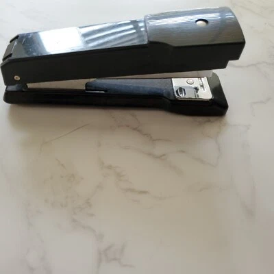 Rexel Stapler Gazelle Black 5" Great Britain Plastic Metal Vintage Works - Image 1 of 4