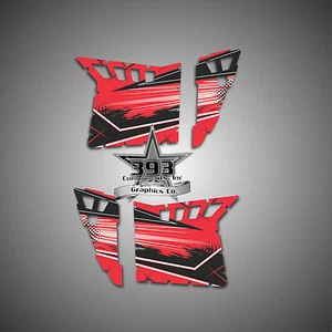 Gráficos de puerta Polaris Pro Armor se adapta a: maquinilla de afeitar Trail Door de 50 pulgadas Red Splash - Imagen 1 de 1