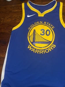 Authentic Nike NBA Steph Curry #30 Golden State Blue Player Version Sz 48 L - Picture 1 of 4
