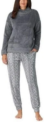 Jane and Bleecker Womens Cozy Fleece Lounge Pajama Set Size XL Gray NWT - Image 1 of 4
