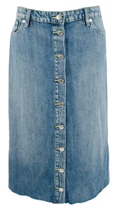 Falda vaquera para mujer Lauren Ralph Lauren Midi línea A-B-4 - Imagen 1 de 4