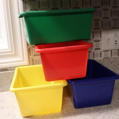 KID KRAFT  Plastic Cubby Bin, Kids' Craft and Supply Storage,  4-Pack - Image 1 of 4