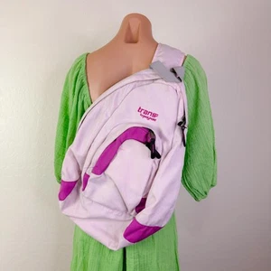 Trans by Jansport Canvas Crossbody Sling Backpack Pack Bag Pink School Y2K Vtg - Picture 1 of 7
