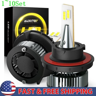 H13 LEDs Headlight High 16000LM Low Beam Bulb White lights Waterproof 1-10Set - Image 1 of 4