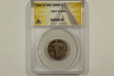 1927-S Standing Liberty Quarter ANACS G6 - Image 1 of 3