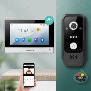 HOMSECUR 7" WIFI Video Door Phone Intercom Doorbell Auto Recording Auto Snapshot - Picture 1 of 11