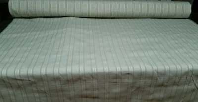 Cono Jacquard Gris Claro Lino Look Rayas Tapicería Tela 58" 10yds BTY Foto 1 de 4