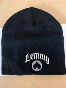 MOTORHEAD LEMMY ACE OF SPADES EMBROIDERED LOGO BEANIE HAT OFFICIALLY LICENSED - Imagen 1 de 9
