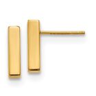Gift for Mothers Day 14k Yellow Gold Polished Stud Bar Earrings 1.03g