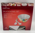 Crofton Salatschssel Set mit Gabel und Lffel 24,5cm fr Salt Neu