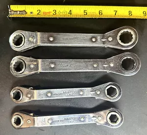 MATCO - BLUE POINT TOOLS 4-Piece Ratcheting Offset Metric Box Wrench Set USA - Picture 1 of 5