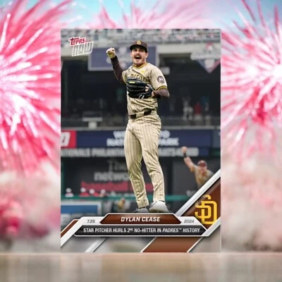 Dylan Cease -2024 MLB TOPPS NOW Card 471 NO HITTER Padres History - Image 1 of 3