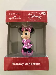 Disney Minnie Mouse Hallmark Seasons Holiday Ornament Pink Poka-dot Dress New - Picture 1 of 12