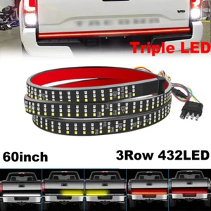 60" LED Truck Strip Tailgate Light Bar Brake Signal for Toyota Tacoma Tundra - Picture 1 of 14