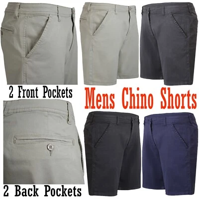 Mens Chino Shorts Cotton Cargo Combat Half Pant Stretch Casual Jeans Summer New - Image 1 of 4