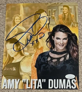 LITA WWE Signed Autographed Custom Edit 8x10 photo JSA Witness Amy Dumas - Picture 1 of 3