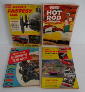Lot of 4 Auto, Sportscar Books, 1955-1960, Illustrated - Picture 1 of 8