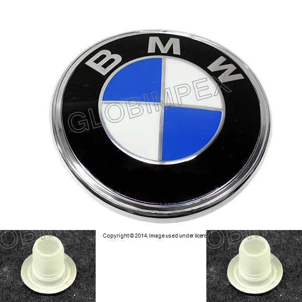 Emblema BMW "Roundel" para BMW (1974-1987) para kit de tampa do porta-malas (2 ilhós) GENUÍNO - Imagem 1 de 1