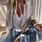 Womens Sequins Glitter Blazer Suit Open Front Casual Jacket Club Party Outwear