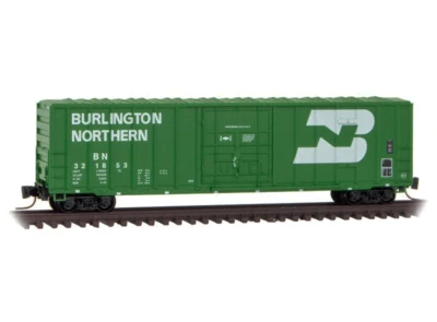 Z SCALE Burlington Northern 50' Rib Side Box Car Micro-Trains MTL #511 00 124 - Image 1 of 4