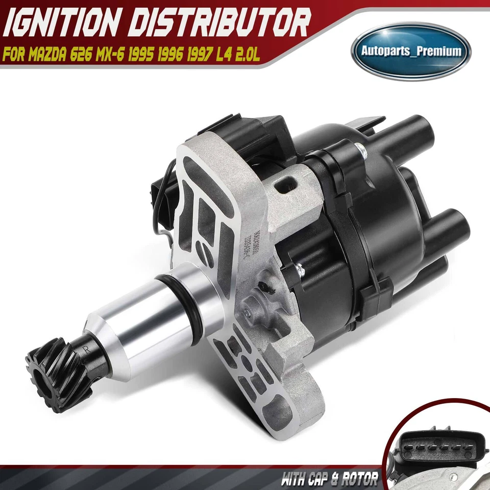 1x Distribuidor de encendido para Mazda 626 MX-6 1995 1996 1997 L4 2,0 L transmisión manual Foto 1 de 4