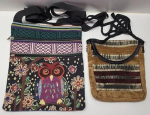 Lot of  2 Vintage Bohemian Purse Handbag Pouch Sling Pouch Bags (Set 3) - Picture 1 of 12