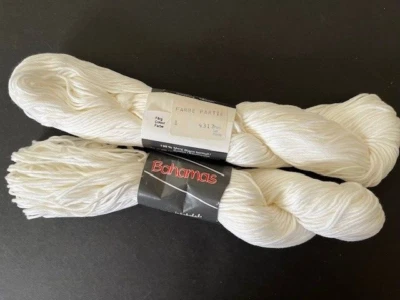 Jacobsdals "Bahamas" - Hanks individuales de 100% algodón mercerizado - Blanco Foto 1 de 2