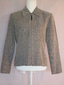 AGB Byer California Women's Full Zip Black/White Lined Blazer Jacket Size 6 - Picture 1 of 10