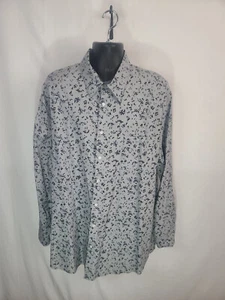 Claiborne - Men's Dress Shirt - Blue Floral Print - Sz 2XLT - Picture 1 of 4