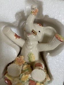 Lenox Autumn Fun Leaves Elephant Figurine 24KT Gold Trimmed - MIB -COA - Retired - Picture 1 of 1