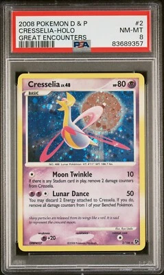 Pokemon Cresselia Holo - Great Encounters - 2/106 - PSA 8 - Image 1 of 2