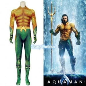 SN-D2-3 Aquaman Arthur Curry Cosplay Jumpsuit Book Week Costume - Picture 1 of 3