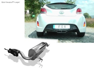 Escape deportivo de acero inoxidable FOX Hyundai Veloster para salida de tubo de escape original Foto 1 de 4