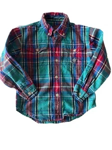 Roper Plaid Print Long Sleeve Snap Western Shirt Boys Sz: XS - Picture 1 of 5