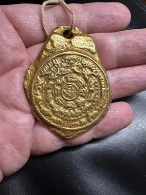 Colgante Talismán Bagua Palacio Nueve Latón - Amuleto Feng Shui Tradicional Foto 1 de 4