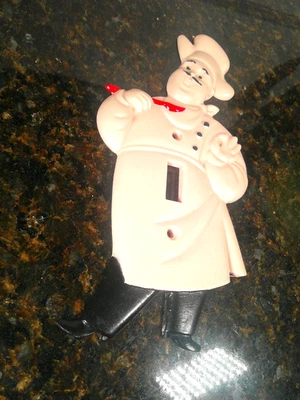 MCM Pink Chef Kitchen Plastic Light Switch Plate Cover Engel Plastics Corp.  - Image 1 of 4