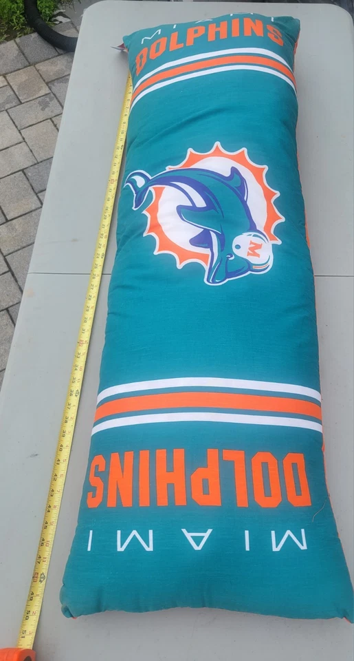 Almohada de los Miami Dolphins diseño de logotipo del equipo de la NFL Foto 1 de 4