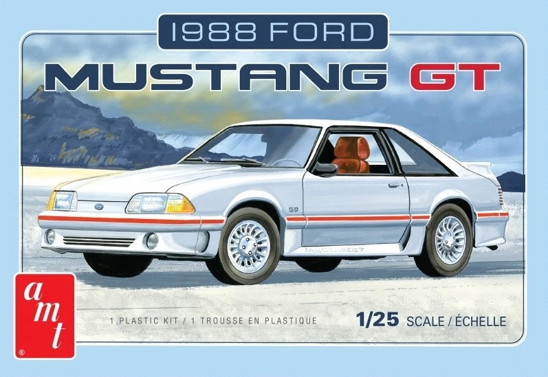Model plastikowy samochodu - 1988 Ford Mustang GT -  AMT 1216 skala 1/25 - Immagine 1 di 1