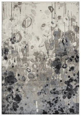 Alfombra Rizzy 5x7 gris abstracta descolorida sombreada ENA101 - abril 5' 3" x 7' 7" Foto 1 de 2