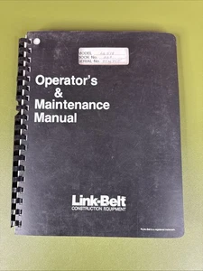 Link-Belt LS-518 Lattice Boom Crawler Crane Operators & Maintenance Manual - Picture 1 of 11