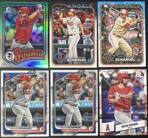 Lote de 6 tarjetas de béisbol Nolan Schanuel Los Angeles Angels novato RC, inserto y más - Imagen 1 de 6