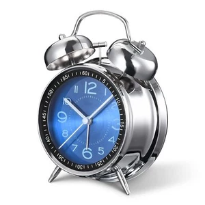 Loud Alarm Clock for Heavy Sleepers AdultsRetro 4 Inch Silent Non-Ticking Qua... - Picture 1 of 6